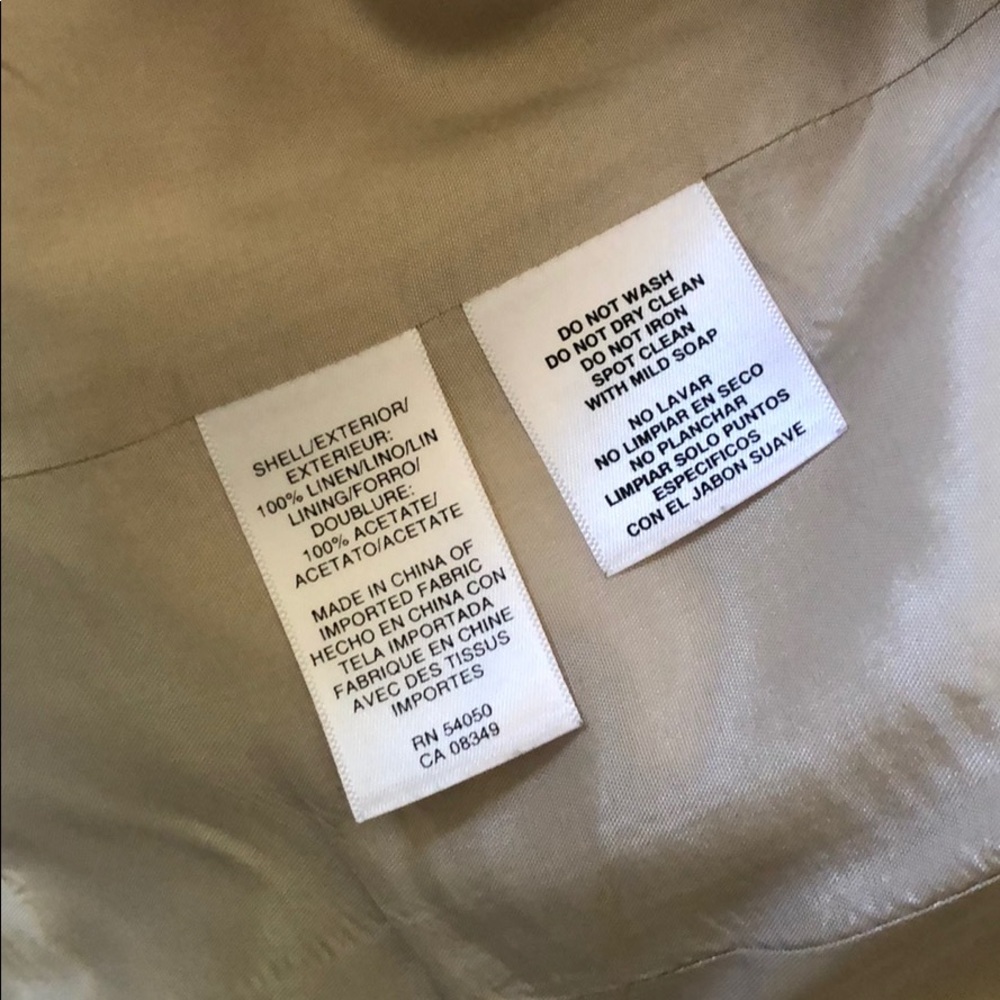 Jones New York linen blazer lined 10 - Picture 3 of 4